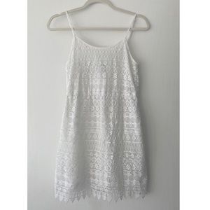 H&M Crochet Short Dress - White